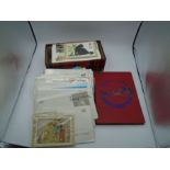 Collection of over 150 First Day Covers plus a small schoolboy stamp album