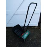 Qualcast push lawnmower and new snow shovel