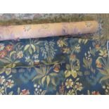 Part roll of vintage upholstery fabric