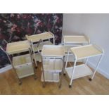 5 metal beauty/medical trolleys from local beauticians due to relocating. Items will need collecting