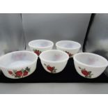 Phoenix opalware bowls x 5