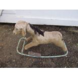 Vintage Line's Bros plush rocking horse for display only