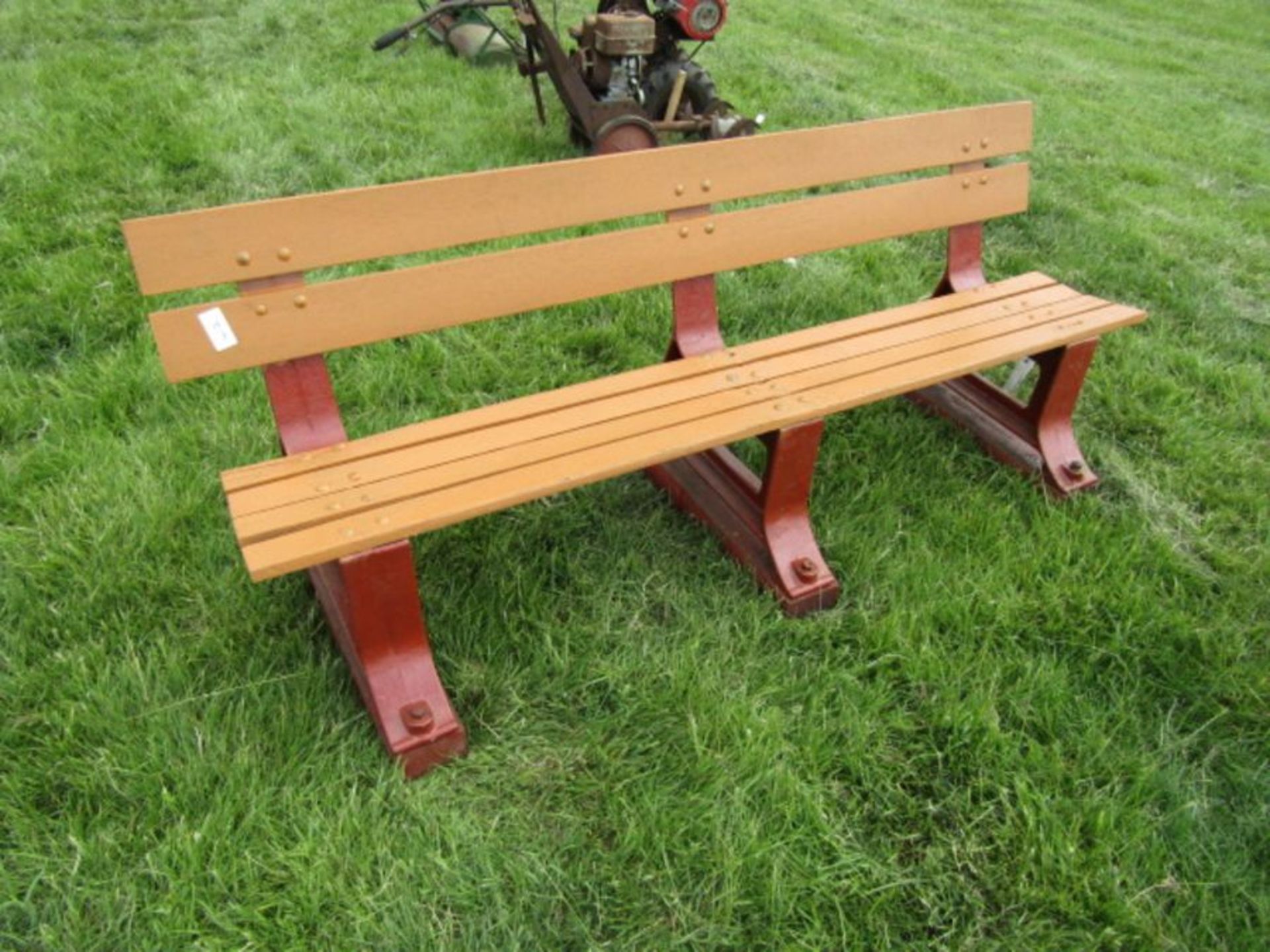 Restored park bench