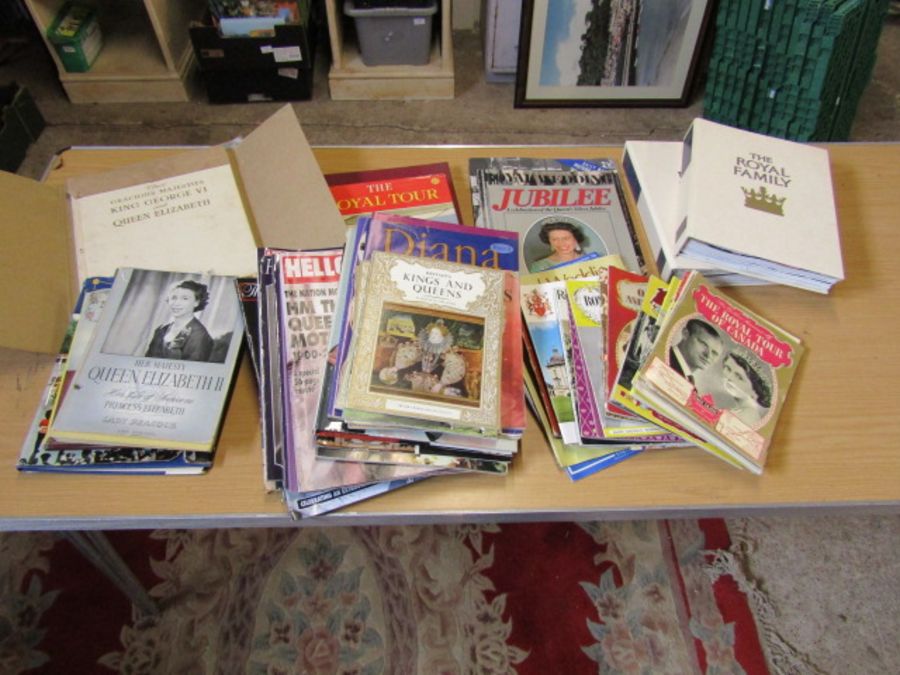Box of Royal Family related books, albums and magazines