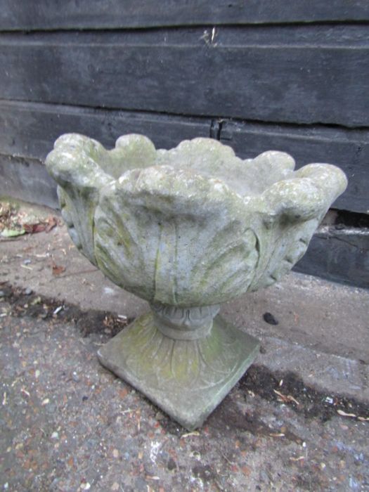 Concrete garden urn H46cm approx