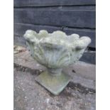 Concrete garden urn H46cm approx