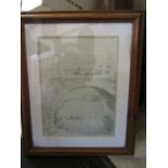 Pooh and piglet sketch print, framed and glazed 19x23"