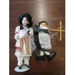 A snow white doll and a puppet