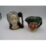 2 x Royal Doulton toby jugs 'Anne Boleyn' and one other