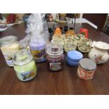 Yankee candles, scented candles, candle holders, tea lights etc
