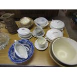 A quantity of mixed china including Hilstonia, moustache cup and saucer, turines etc