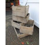 Vintage wooden fruit crates A/F