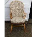 Ercol Blonde stick back Windsor day chair with cushions