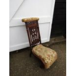 Antique carved prayer chair