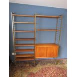 Staples ladderax modular unit mid century There is slight warping to the edges of the shelves