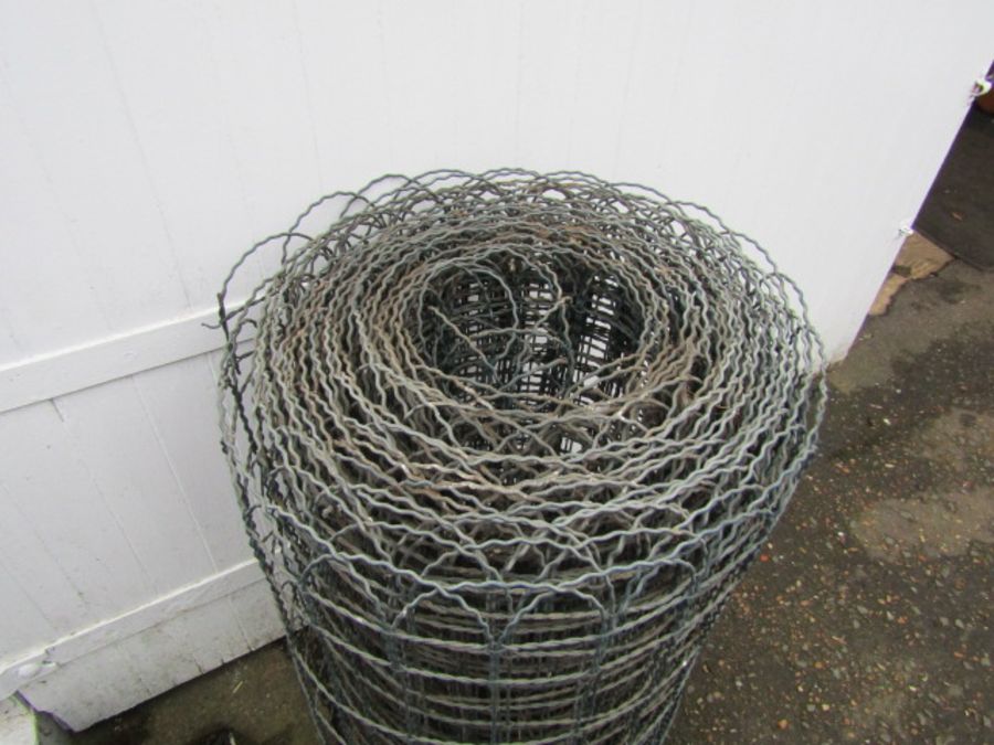 Roll of wire fencing and plant trays etc - Image 3 of 3