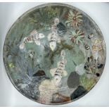 John Drummond - Chelsea Pottery, a large earthenware studio pottery dish decorated and glazed with 3