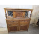 Oak Old Charm style court cupboard H139cm W126cm D48cm approx