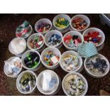 Haberdashery- 17 tubs of various haberdashery items