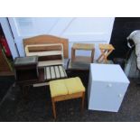 Furniture including telephone seat, small tables a