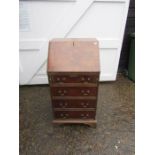 Ladies mahogany veneered writing bureau H100cm W54cm D47cm approx