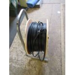 A reel of aerial cable