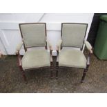 Pair of upholstered armchairs