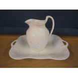 Wedgwood 'strawberry's and vine' jug and tray