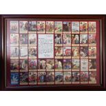 Enid Blyton, The Famous Five card game with with personalised copy letter from author, framed and