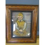 after Joan Eardley 'portrait of a boy' in pastel on sandpaper. 10x7"