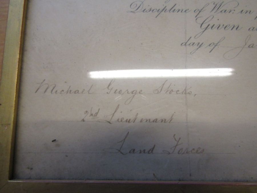A letter of commission dated 1912 addressed to Michael George Stocks who was the owner of Woodhall - Image 2 of 2