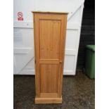 Pine single door wardrobe H167cm W55cm D48cm approx