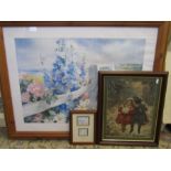 North Norfolk Cromer and Overstrand framed print, a boy and girl print and a large print of a meadow