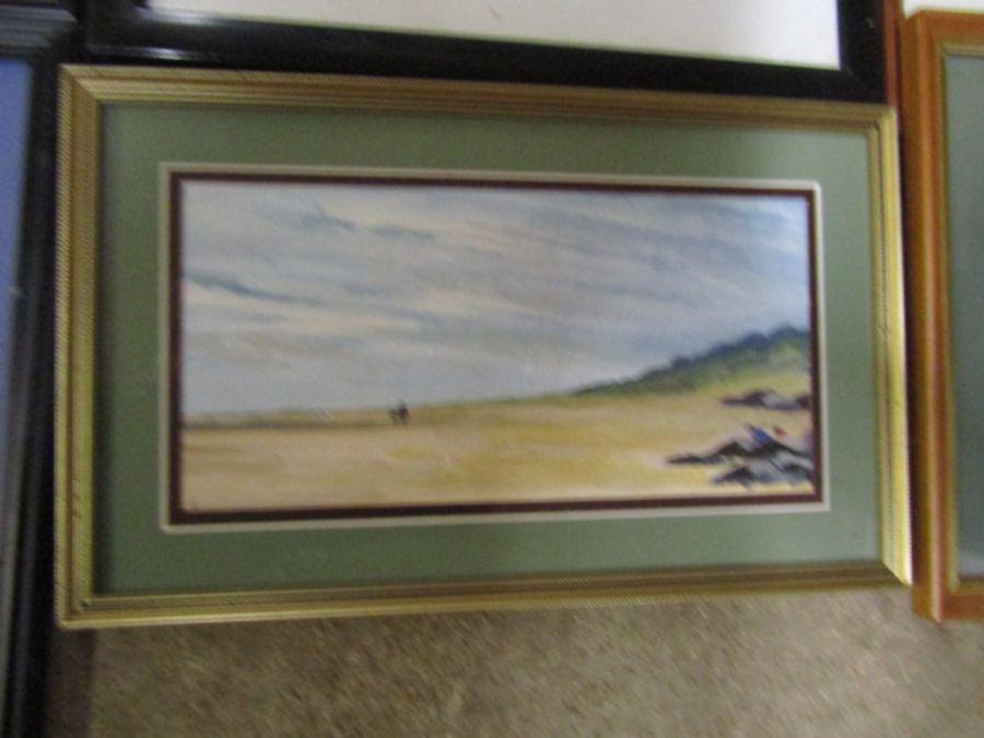 Framed mixed media pictures including watercolours, sketches and prints - Image 8 of 8
