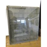 A printers block display case with glazing