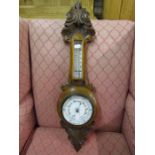 Mahogany cased Wheel Barometer