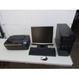 PC with printer and monitor from a house clearance