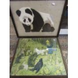 After Margaret Tarrant 'Lesson time' and a wool worked panda