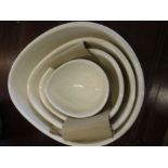 A set of graduating ceramic mixing bowls
