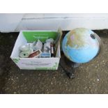 Mixed lot including electric globe and binoculars etc