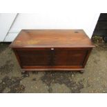 Oak veneered blanket box H49cm W91cm D43cm approx