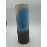 Tessa Wolfe Murray studio pottery cast slip vase, signed on base 23cm tall