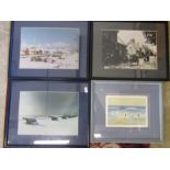 Southwold framed photos- Canons in the snow, beach huts, Wangford (nr southwold) church street