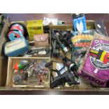 Mixed box of reels, bite alarm etc