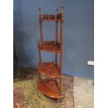 Mahogany corner whatnot H142cm approx