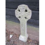 Concrete Celtic cross garden ornament H61cm approx