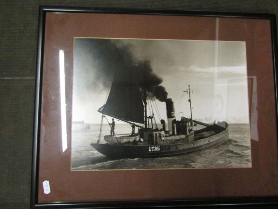 Lowestoft trawler photo's- Lowestoft trawler LT365, A trawler and onlookers with a sturgeon at Ge - Image 2 of 4