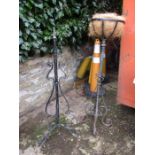 2 metal garden planters/stands