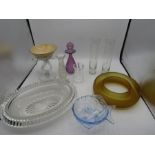 Decorative glass dishes, vases etc