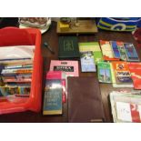 A box of ordnance survey maps and books relating to